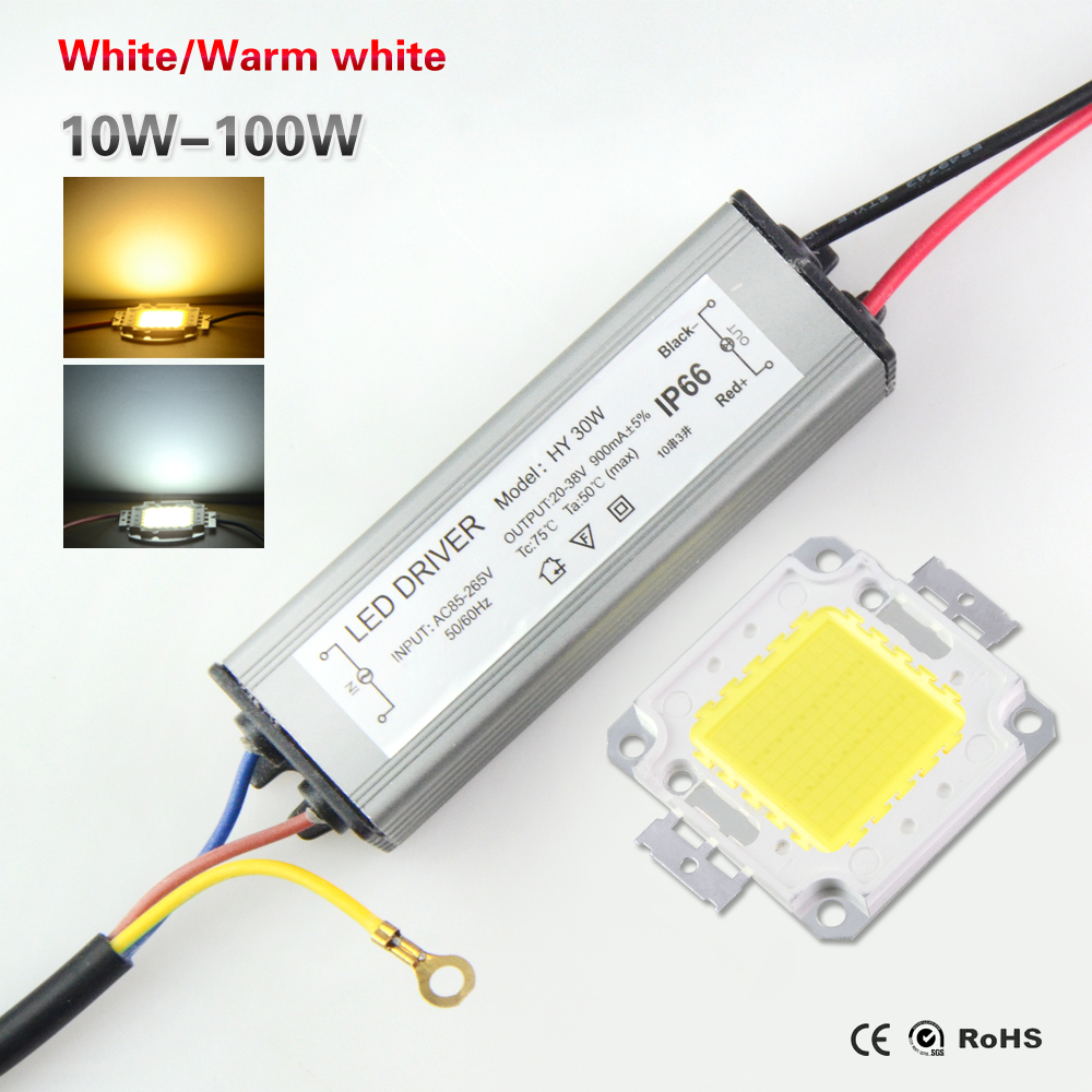 【TopazTrove】LED Chips 10W 20W 30W 50W 100W High Power COB LED lamp Chip ...