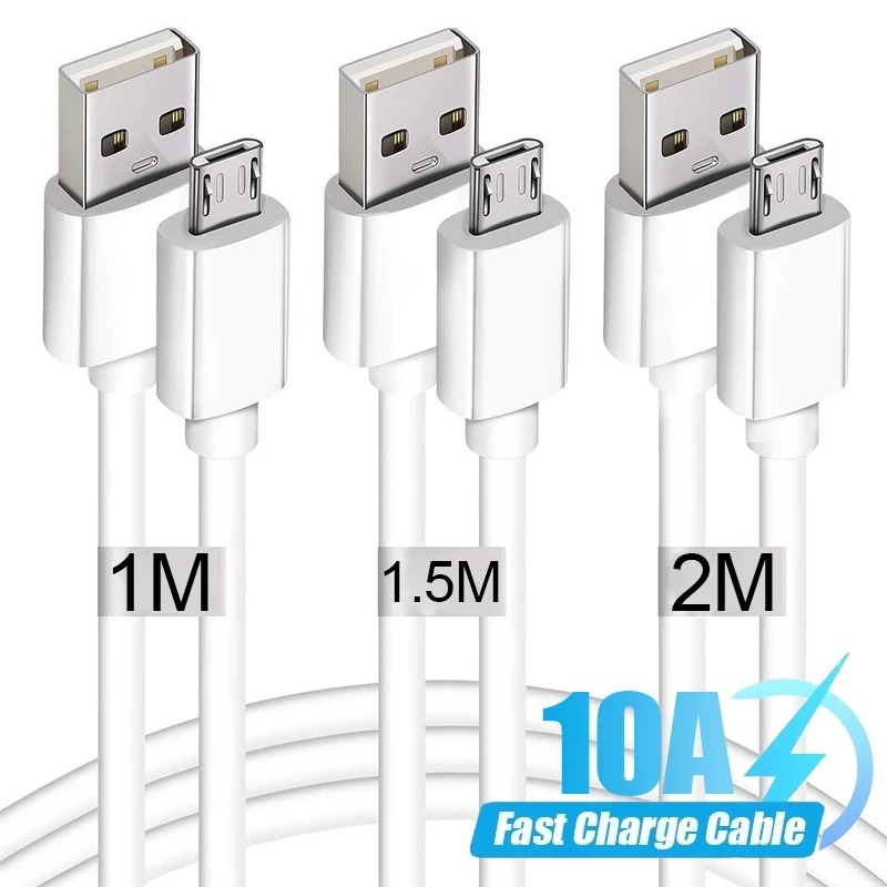 10A Micro USB Cáp thiết bị sạc nhanh 1M/1.5M/2M Dữ Liệu Dây Cho Android Samsung Xiaomi Điện Thoại Máy Tính Bảng Máy Ảnh Phổ cáp sạc
