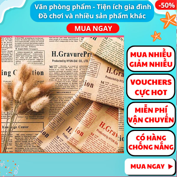 Giấy báo vintage gói quà tặng sang trọng , Giấy gói quà vintage , Giấy gói quà phong cách cổ điển , Giấy báo vintage gói quà cỡ 72x51 cm , Giấy gói quà trang trí kiểu vintage , Aplusmart