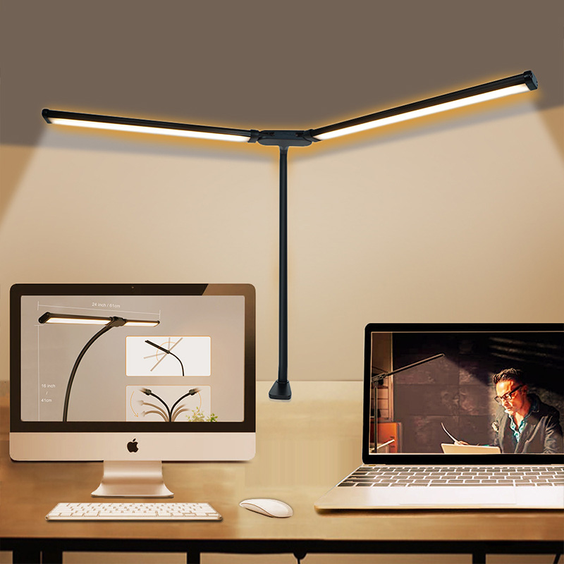 Learning eye protection desk lamp double-ended clip lamp LED desktop table lamp student dormitory eye protection learning lamp computer lighting
