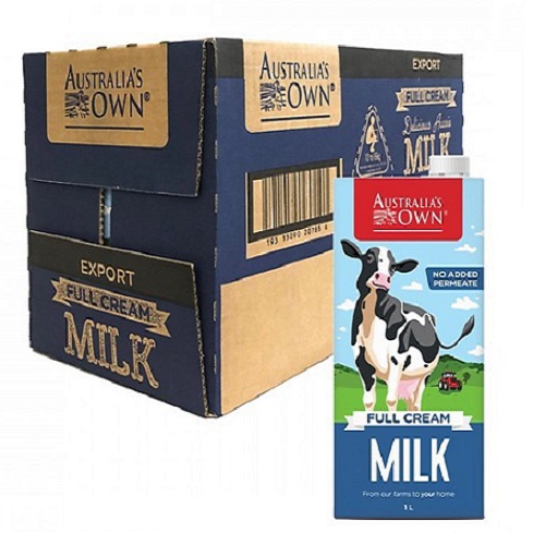 Thùng sữa tươi nguyên kem AUSTRALIA OWN - Hộp 12L - Nhập Khẩu Úc
