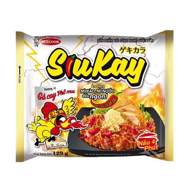 Mì SiuKay Acecook 3vị (Hải Sản ,Bò ,Gà cay Phô Mai) ( NT )