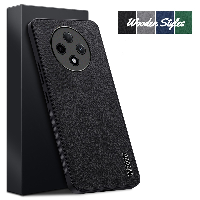For OPPO F27 Pro / F27 Pro+ Case Wood Texture Canvas Hrad Shockproof For OPPO F27 Pro Plus Back cover Phone Cases.