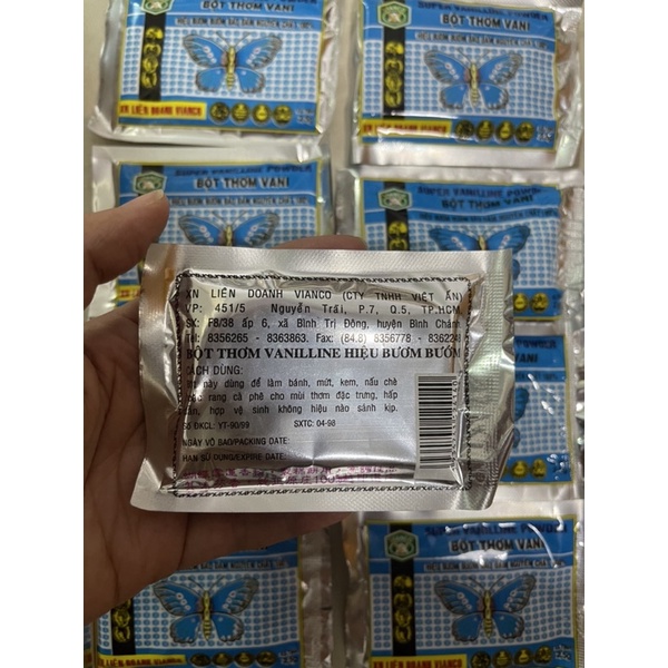 1 hộp 100 ống Vani con bướm