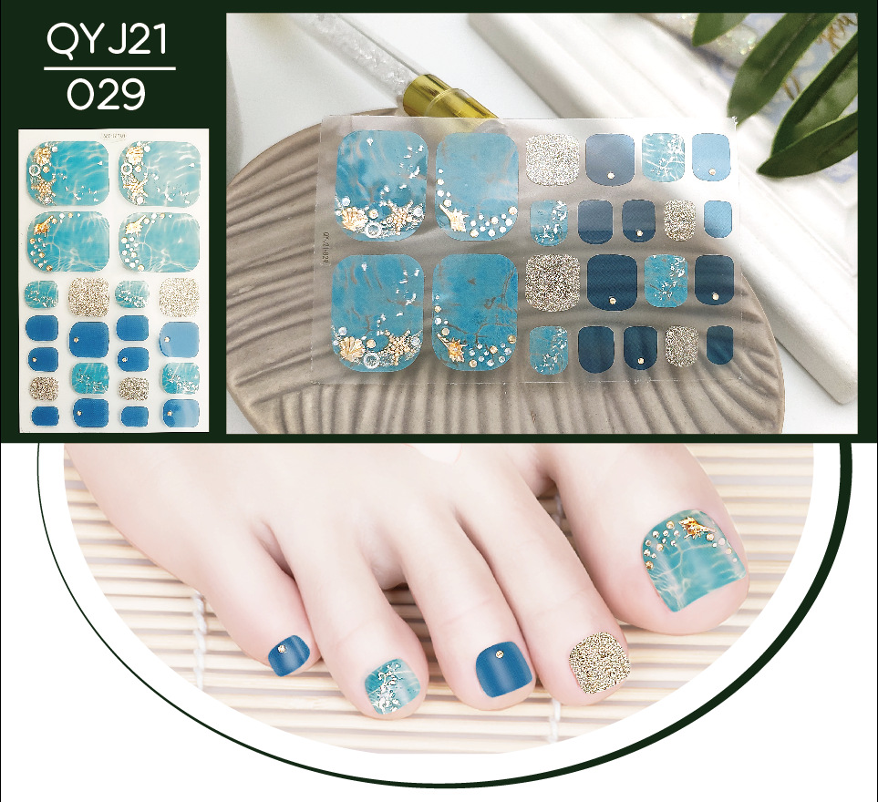 Miếng dán móng chân - Sticker dán móng chân 3D không thấm nước.