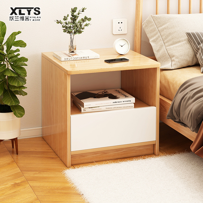 Bedside table simple modern bedroom internet celebrity ins style bedside table Nordic style simple storage rack small storage cabinet
