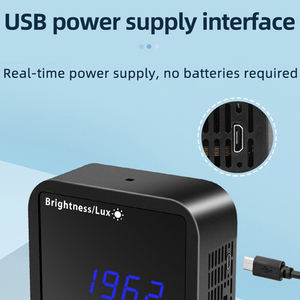 Tuya Zigbee Intelligent Illuminometer Temperature Humidity Sensor LED Display APP Control For Alexa Google Home Lux Meter