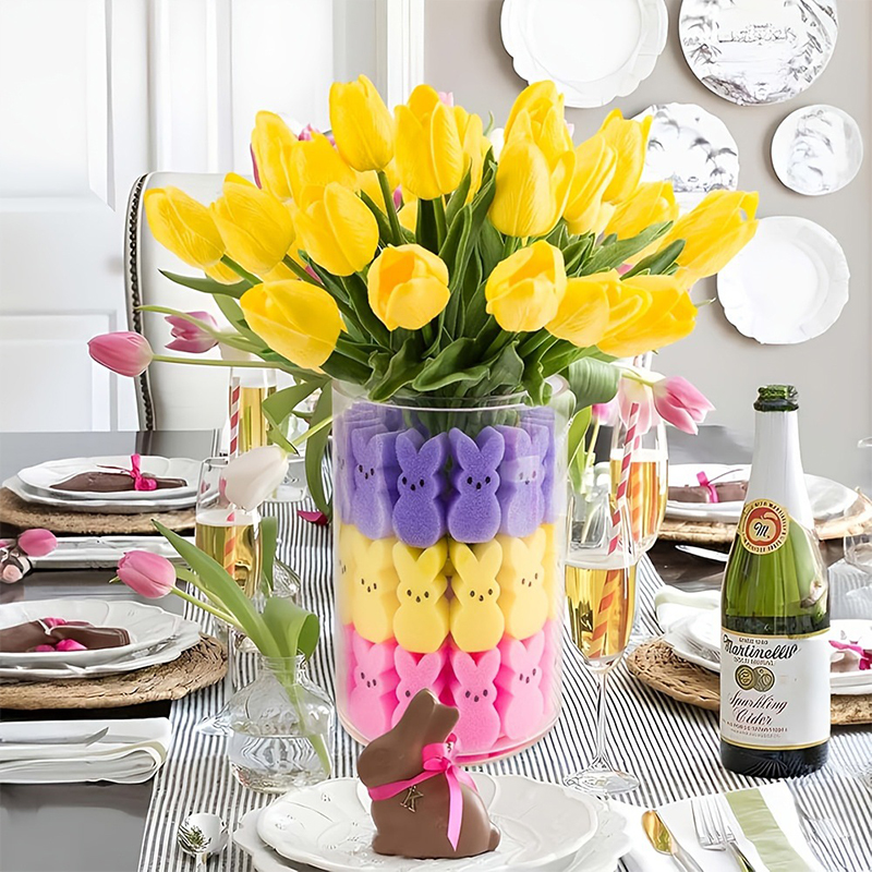 Easter%20Tulips%20Peeps%20Bunnies%20Vase%20Filler%20Set,%20Easter%20Decorations,%20Spring%20Decor%20Home%20Indoor%20Decoration%20Centerpieces%20For%20Tables,%20NO%20VASE%20-%20Image%2010