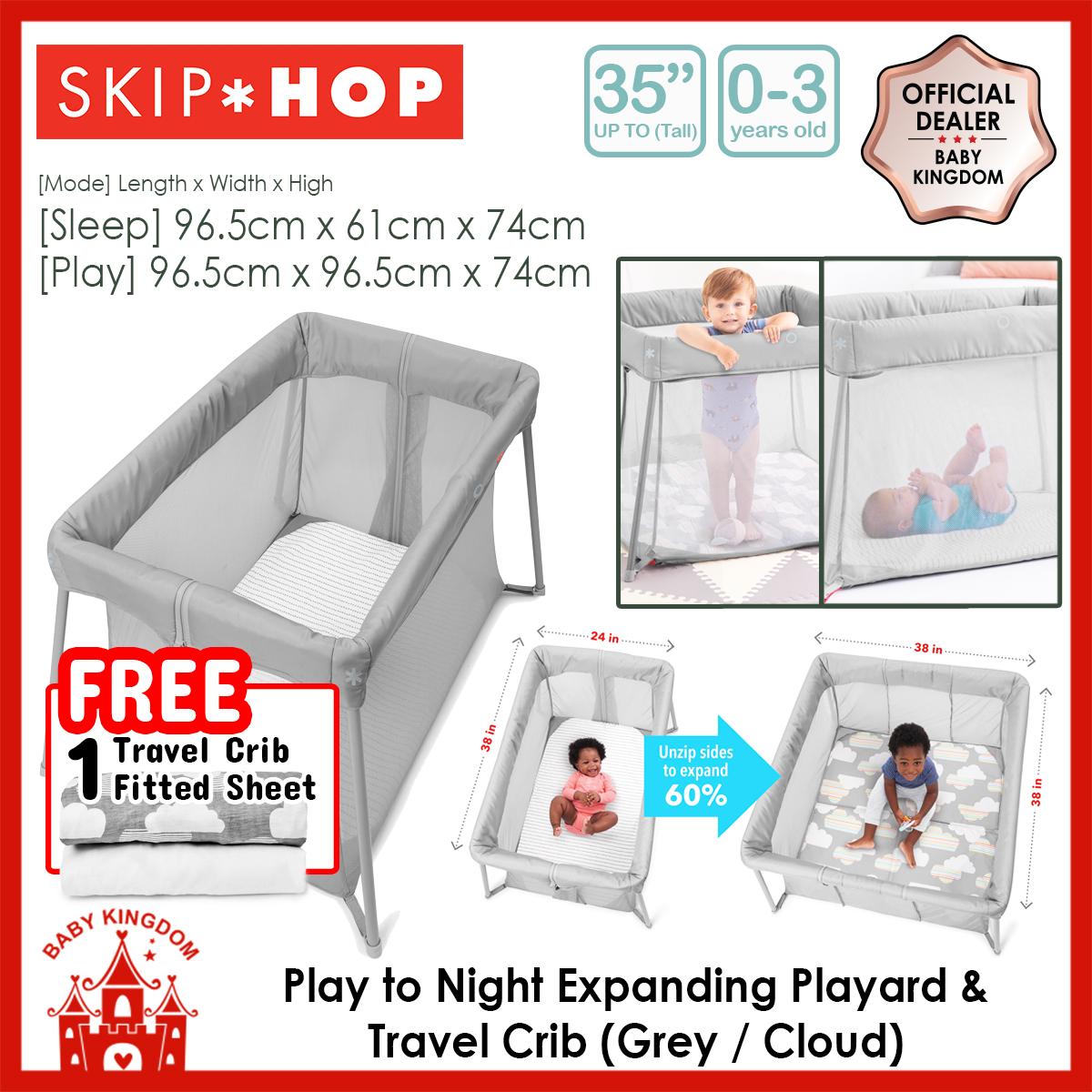 skip hop play to night expanding travel crib