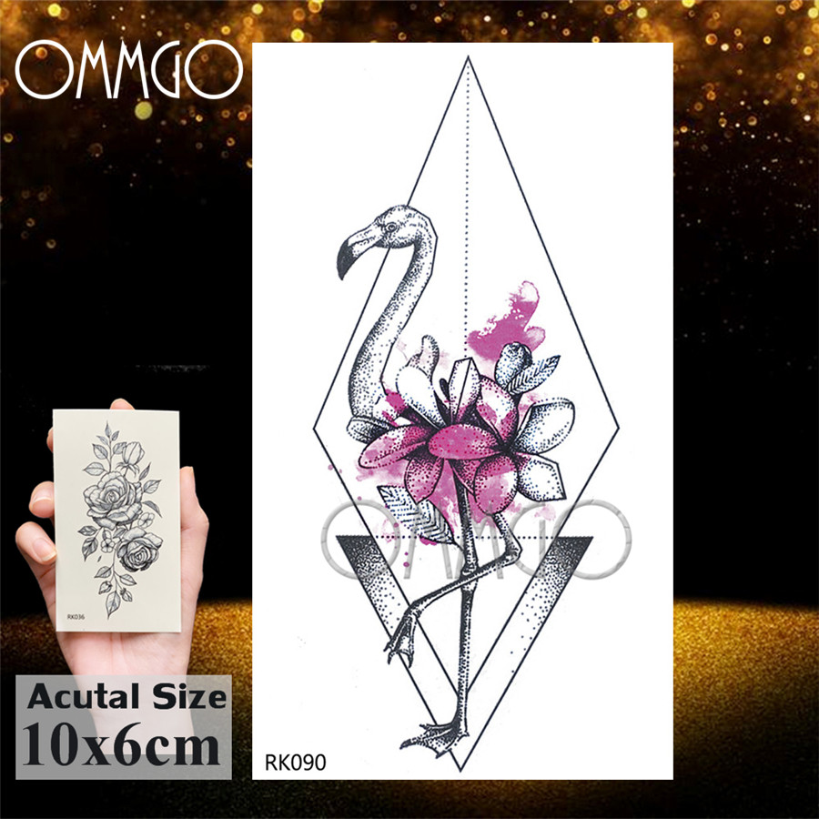 【Universal Car Parts Store】OMMGO Hummingbird Temporary Tattoos For Women Sticker Fake Tattoo Tatoos Body Art Wrist Minimalist Black Waterproof. 