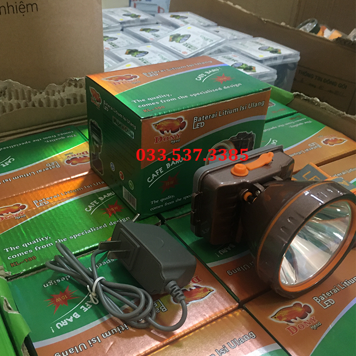 Đèn pin siêu sáng giá rẻ, đèn pin led đội đầu Dony KL 190 công suất 45W