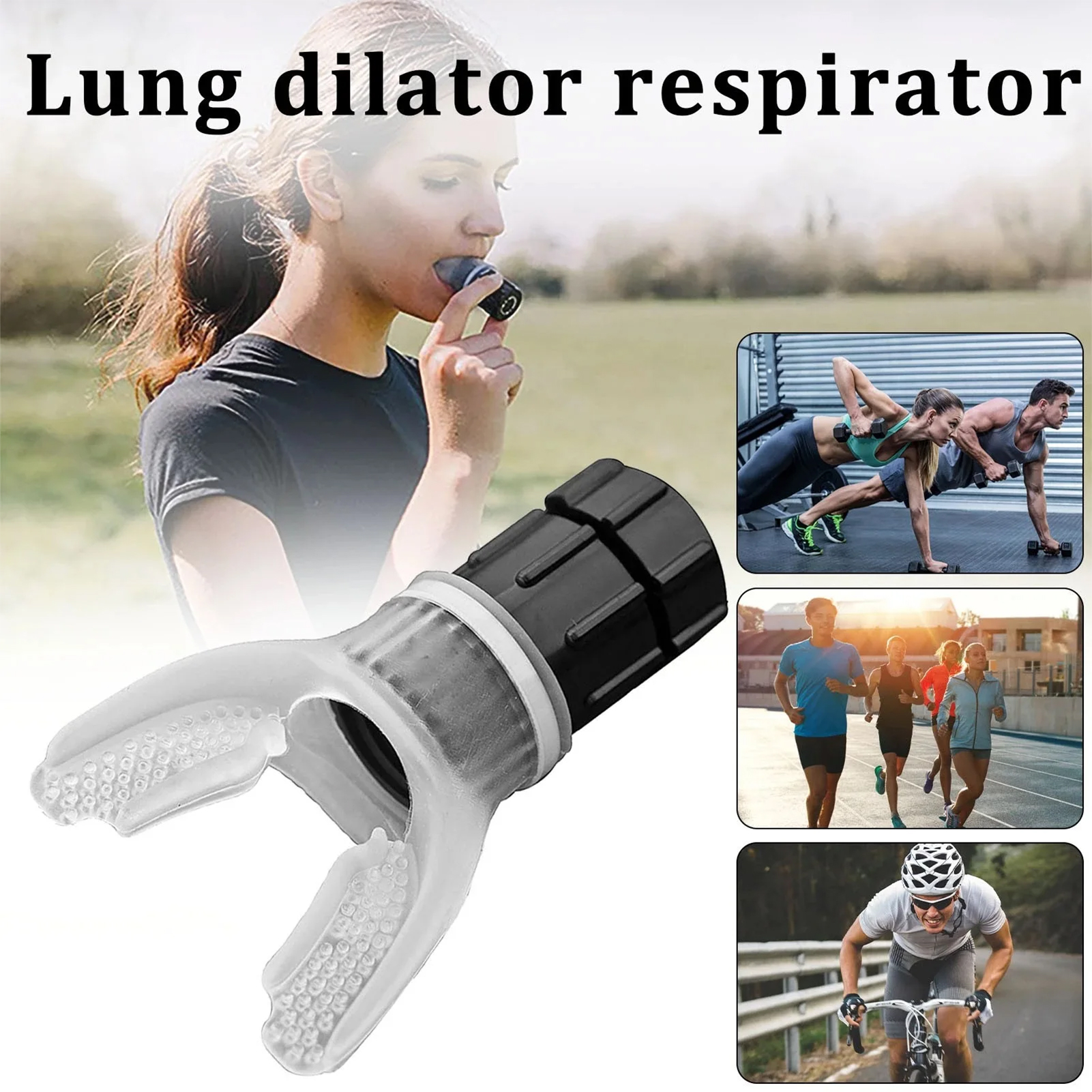 Honrane Adjustable Lung Exerciser Device Lung Exerciser Device Portable Lung Breathing Exerciser with Adjustable Resistance Compact and Reusable Abdominal Strength Trainer