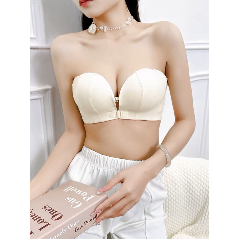 Áo lót chống tụt hình vỏ sò,mẫu mới thiết kế ôm ngực 666