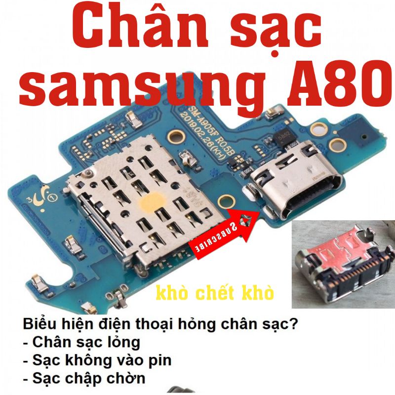 Cụm chân sạc Samsung A80 SM-A805