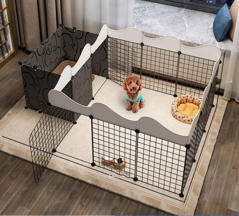Combo Chuồng Quây Chó mèo lưới sắt sơn tĩnh điện .