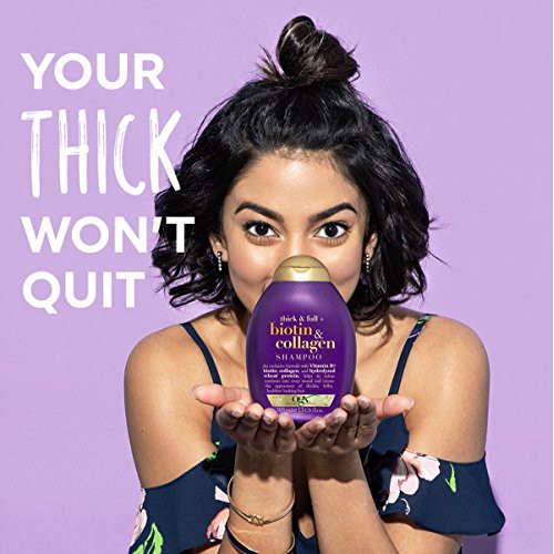 Bộ Đôi Dầu Gội Và Dầu Xả Kích Thích Mọc Tóc OGX Thick & Full Biotin & Collagen 2 x 385ml