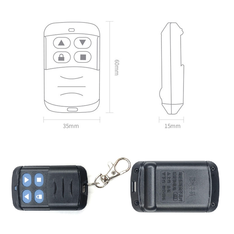(PULUZ) 2 cái Lăn Điện màn trập không thấm nước bản sao điều khiển từ xa đa năng điều khiển từ xa cửa nhà để xe phím điều khiển (433Mhz)