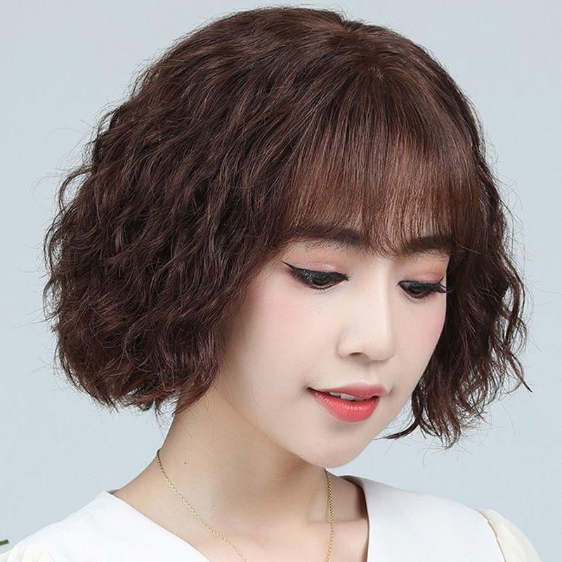 [Hàng Có Sẵn] Tóc Giả Ngắn Xoăn Kiểu Mới Cho Nữ