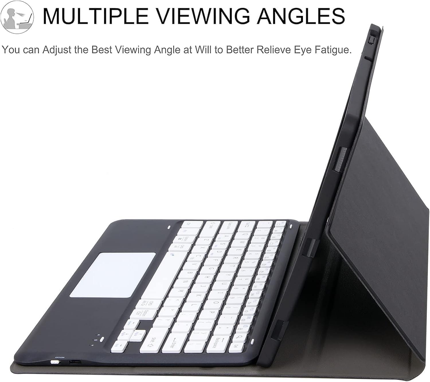 Removeable Touchpad Wirless Bàn phím Bluetooth + đầy màu sắc da PU trơn mềm Vỏ TPU với S kẹp giữ bút cho Samsung Tab S9 cộng với 12.4 2023,Tab S9 Vỏ bàn phím, Tab S8 cộng với S7 FE s7plus, Tab S8 S7,Tab S6 Lite, tab A8