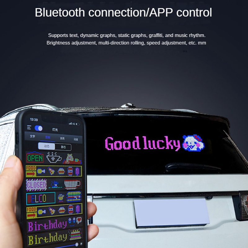 (ZNDG) LED Pixel Panel,USB 5V Flexible LED Module RGB Scrolling Text Animation Display,Bluetooth APP