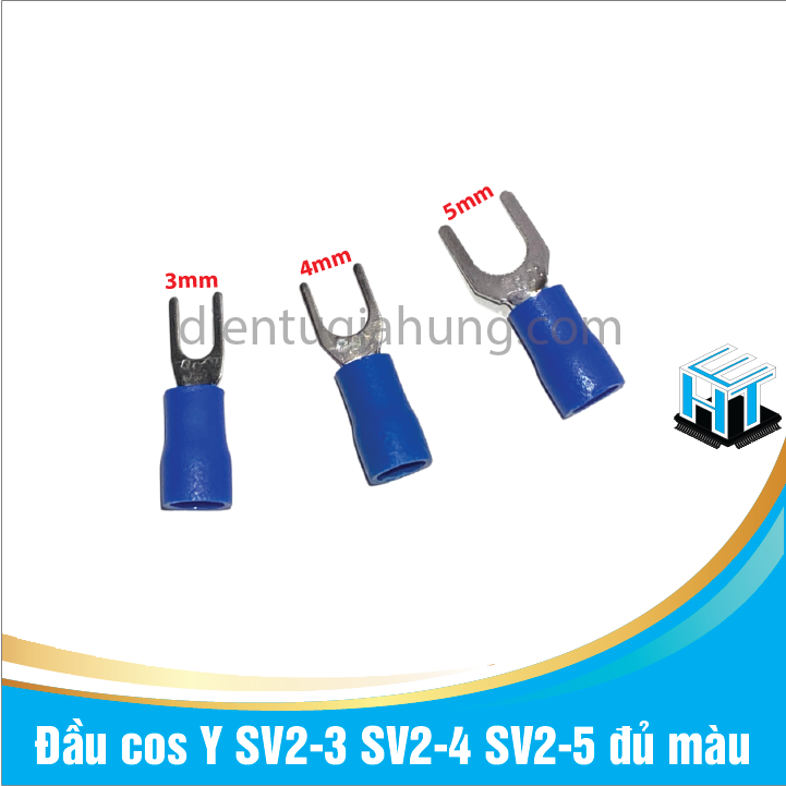 Đầu cos y sv2-3 sv2-4 sv2-5 các màu đầu cốt chữ y, đầu cos, cos y