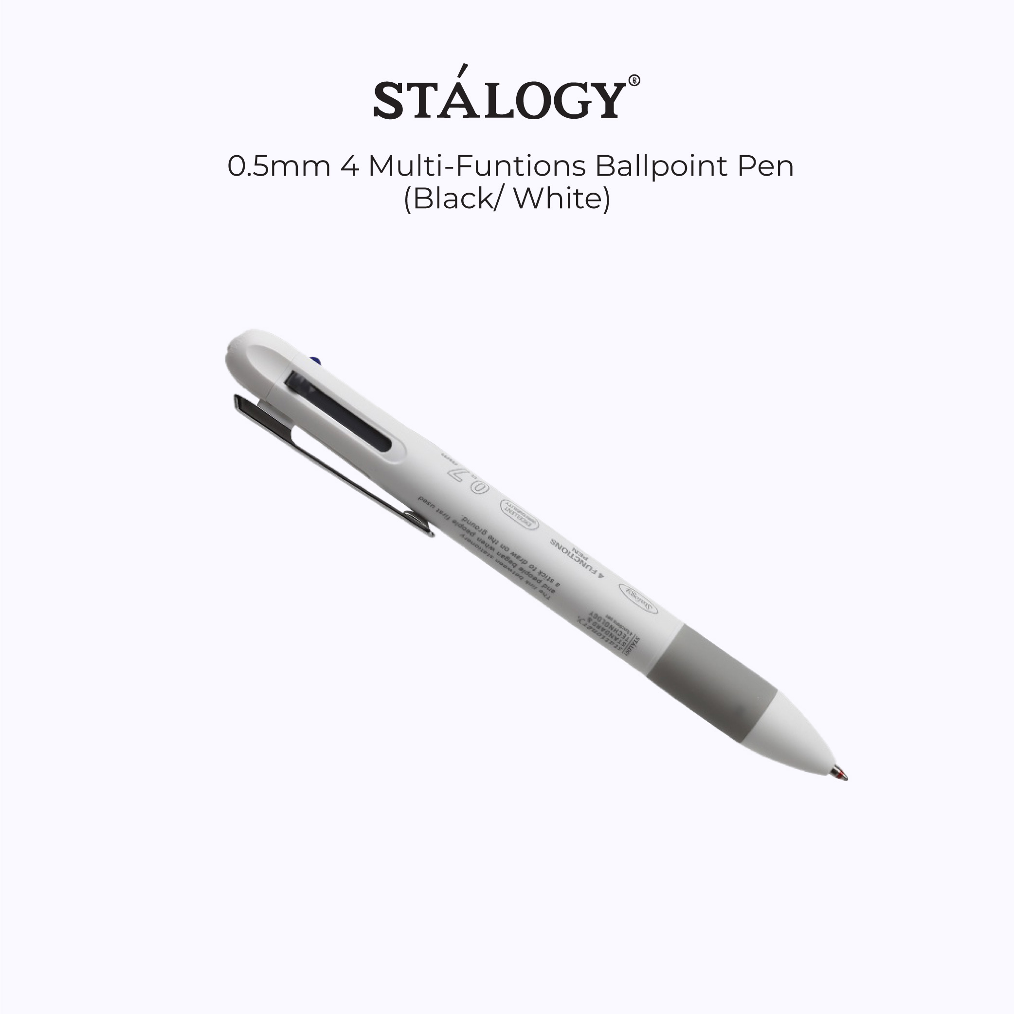 Stalogy 4 Functions Pen, 0.7mm, Black – Made In Japan UK - View #8