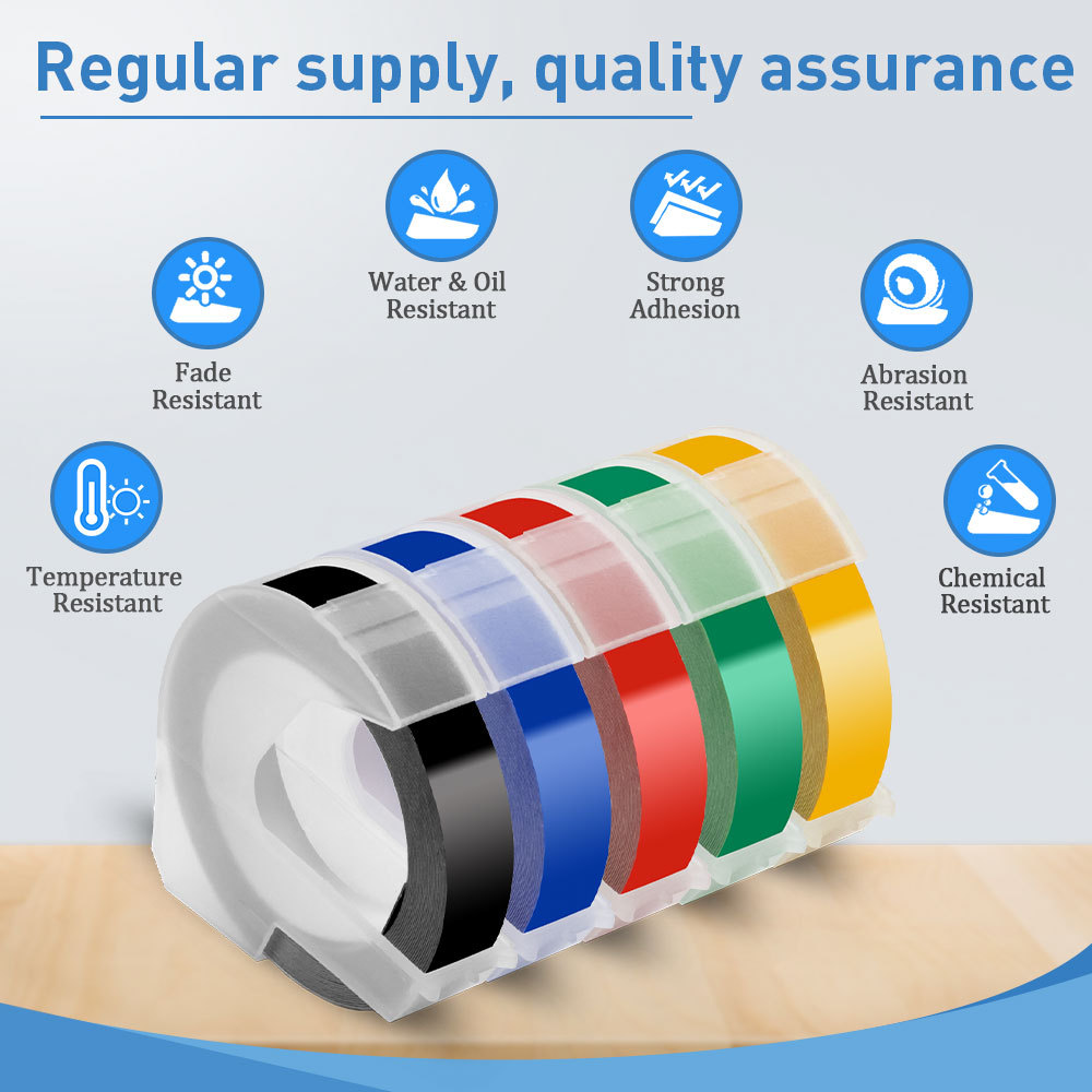 Dymo Embossing Label Maker Machine With Tape Omega S Embossed Labeler Portable Handheld Label Printer With 3d Embossing Tape. 