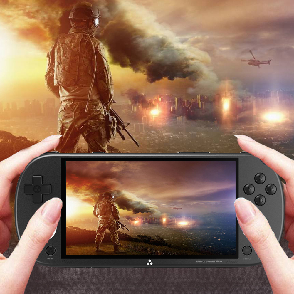 Trimui Smart Pro Handheld Game Console 4.96''IPS Screen Linux System RGB -Option -Case and Film-Option -Case and Film.