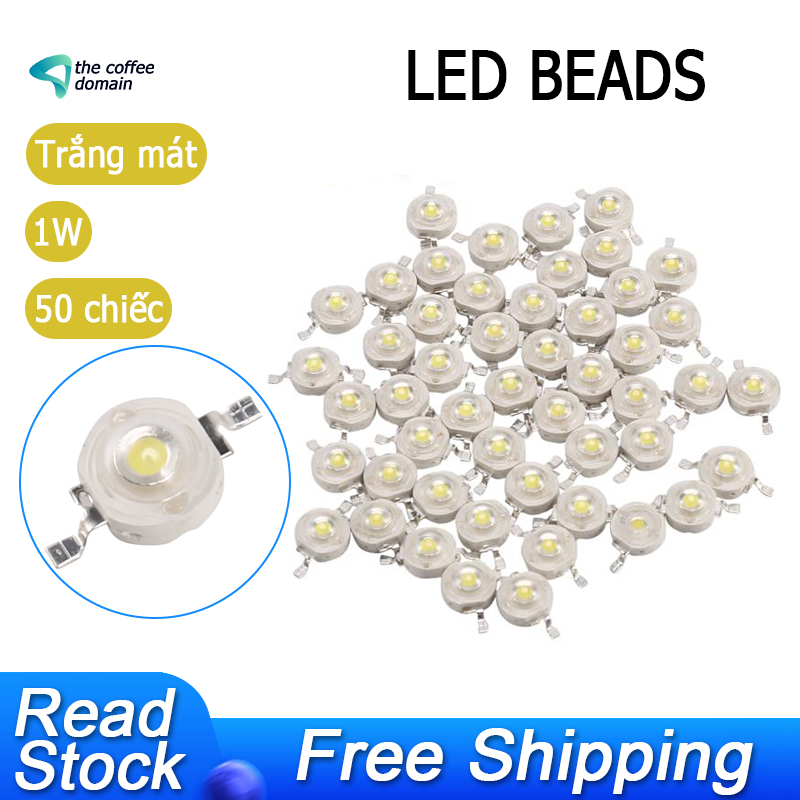 50Pcs 1W Diode High Power Cool White Led Beads 1 Watt Lamp Chip 3V-3.4V