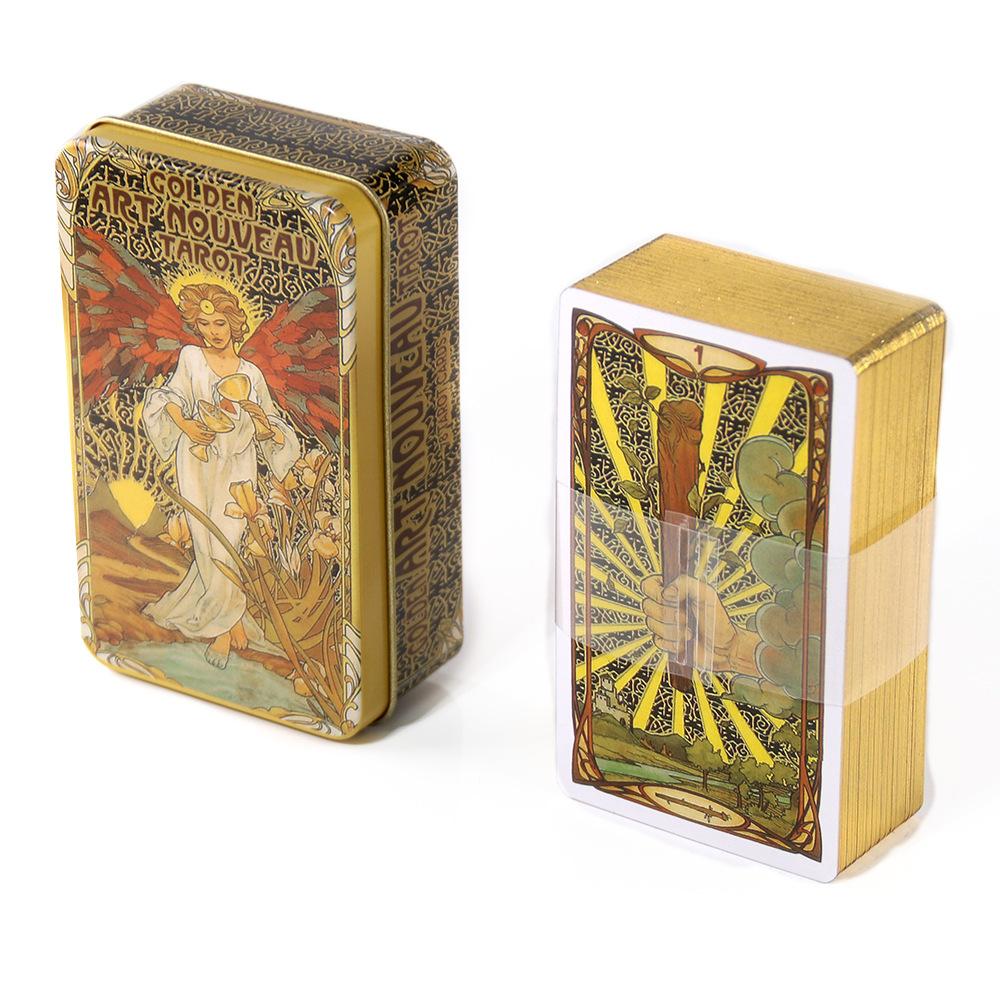 %E3%80%90Hot%20selling%20items%E3%80%91Golden%20Art%20Nouveau%20Tarot%20Deck%20In%20A%20Tin%20Box%20Gilded%20Edge%20for%20Fortune%20Telling%20Game%20Card%20-%20Image%202