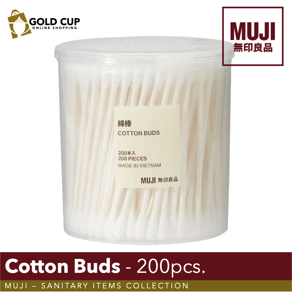 MUJI Cotton Buds 200 pcs. (Healthy & Beauty Sanitary Items) Lazada PH