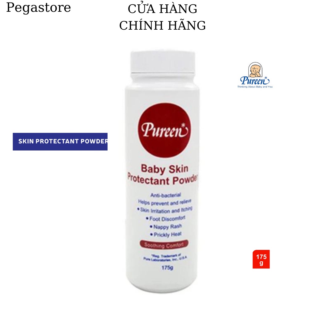 Phấn em bé pureen baby - phấn rơm sảy skin protectant powder - phấn rôm pureen 175g