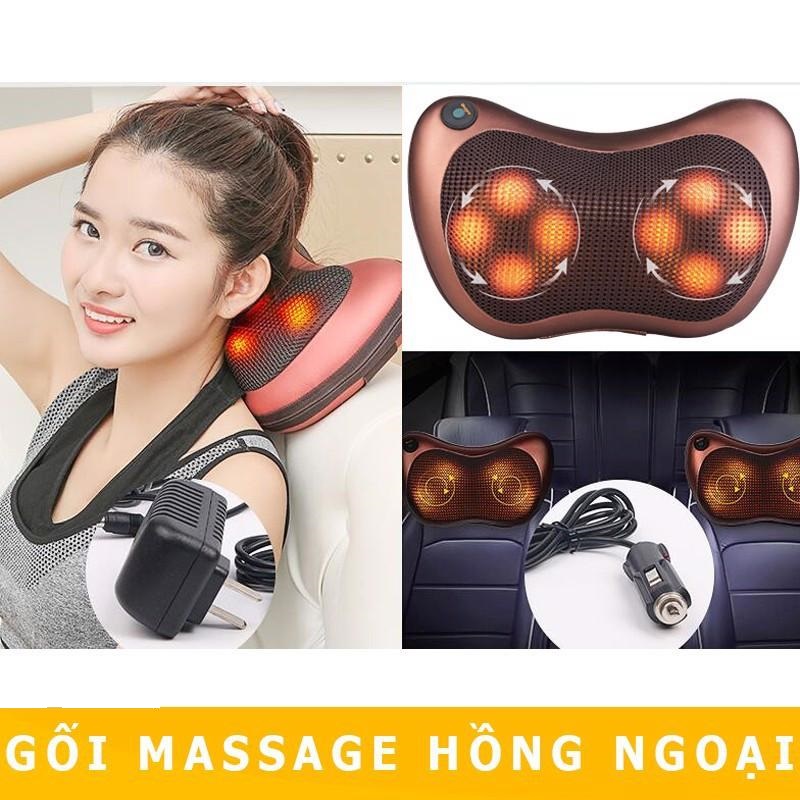 Gối Massage Hồng Ngoại 8 Bi