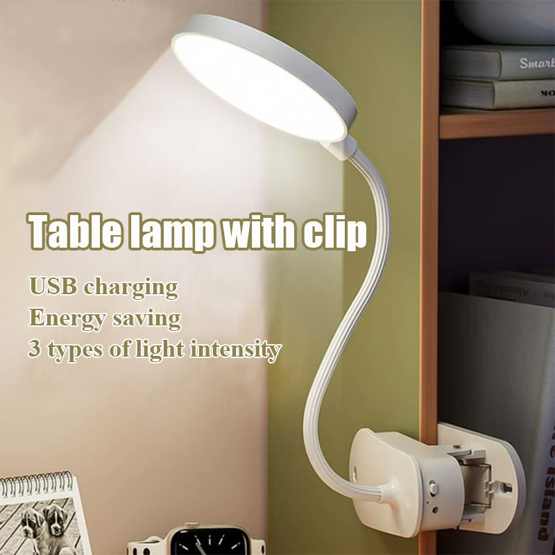 Có thể điều chỉnh ánh sáng gập được đèn bàn có kẹp LED Đèn bàn cảm ứng 3 chế độ dùng nguồn USB Đèn Đọc Đèn xách tay