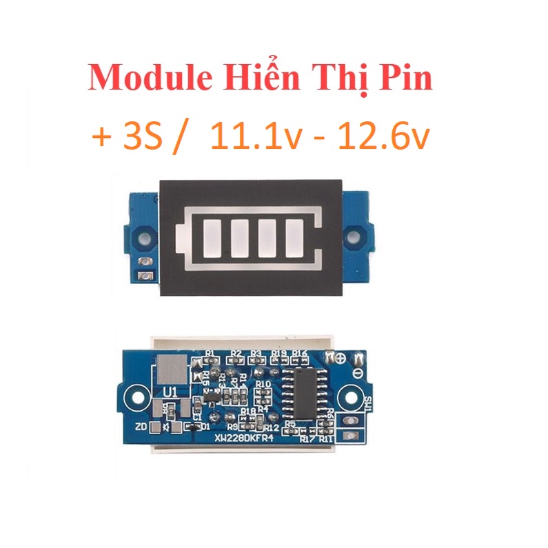 Mạch hiển thị báo mức năng lượng pin 3s / 11.1v - 12.6v