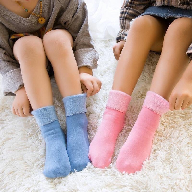 Sét 10 đôi tất lót lông siêu ấm cho bé