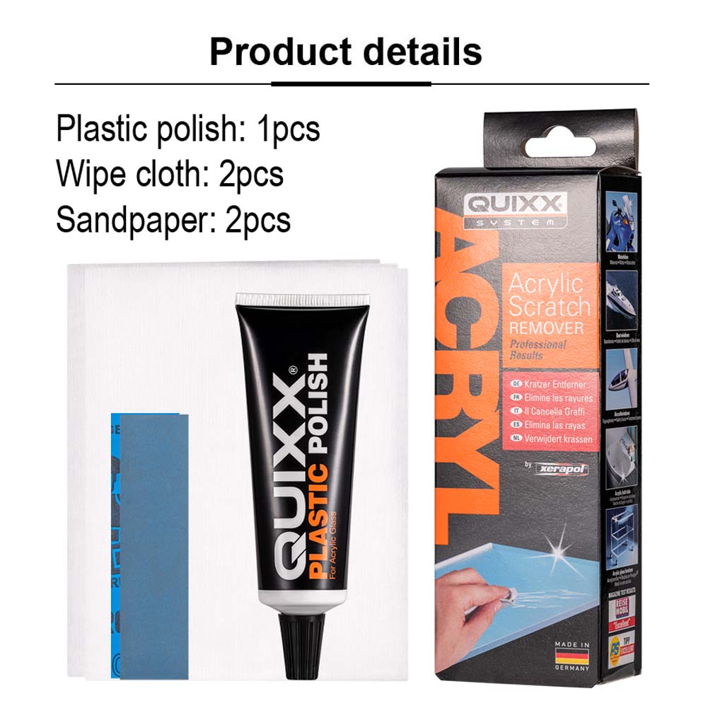 Quixx 2019 Acrylic Scratch Remover for All Kinds of Acrylic and Plastic 50g