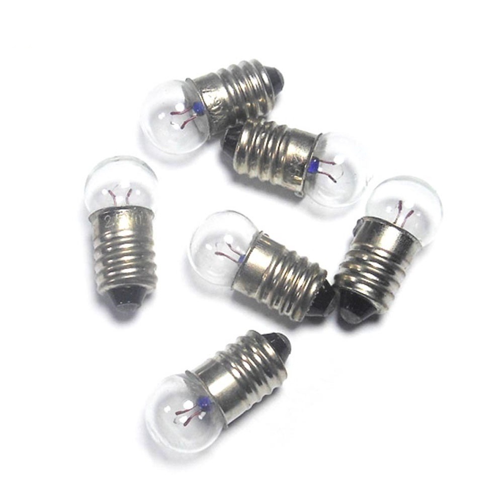 Bóng đèn sợi đốt đuôi xoáy E10 - 3.8V / 6V / 12V - Chuôi đèn E10 (2 cái)