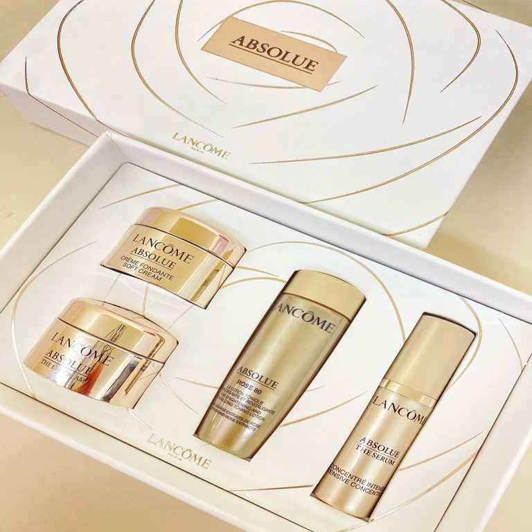 LANCOME ABSOLU 化粧水 ミニクリームセット LANCOME | 💯 Authentic Absolue 4-IN-1 Travel 4pcs Gift Set