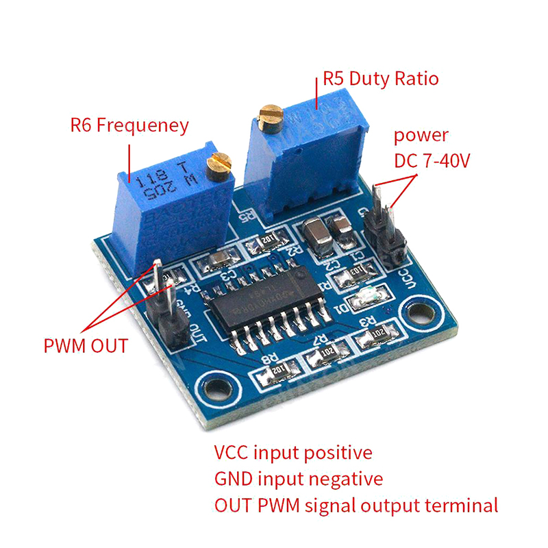 TL494 PWM Controller Module Adjustable Duty Cycle Adjustable Waveform Generator 5V Frequency 500-100kHz 250mA.