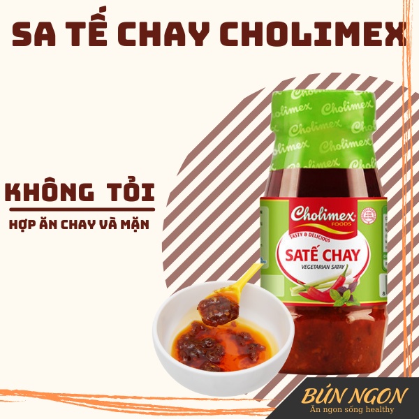 Combo 4 hũ sa tế chay cholimex ăn kèm với phở chay, hủ tiếu chay, mỳ chay hoặc ướp các món chay khác - hũ 90gr