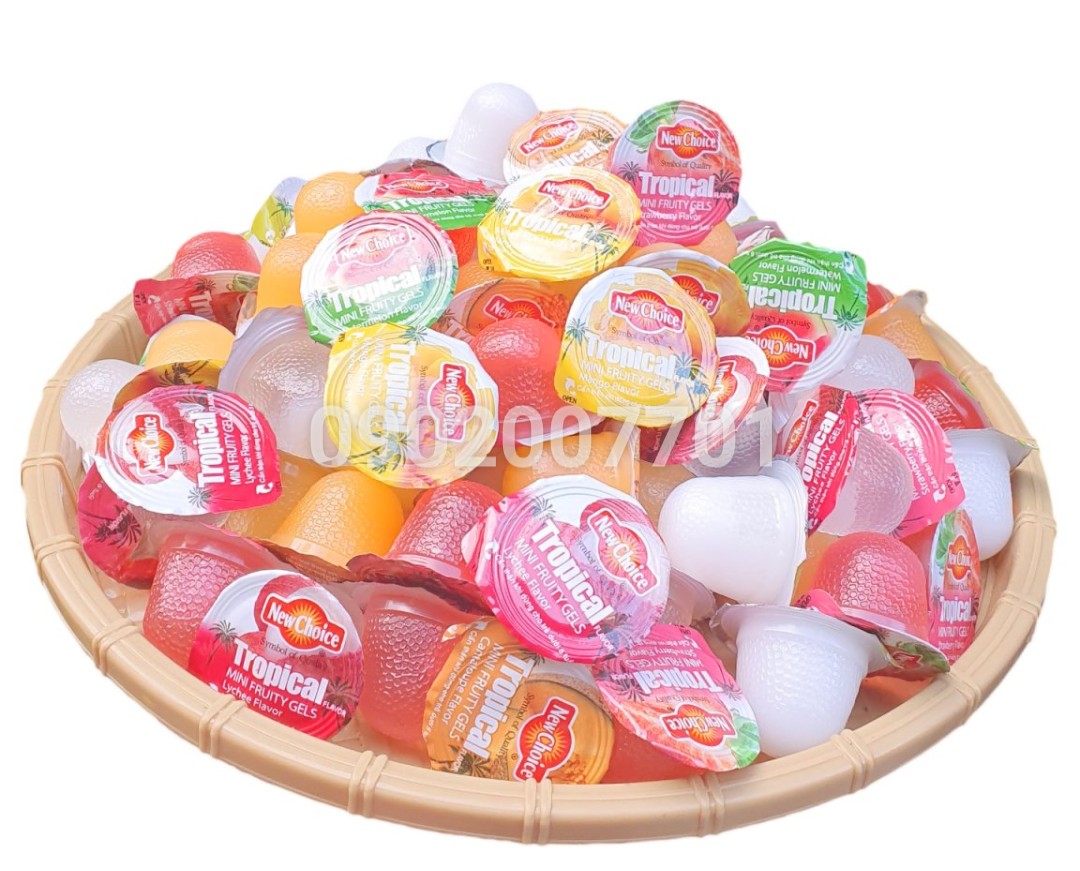 1Kg Thạch Rau Câu New Choice Hương Trái Cây Nhiệt Đới Thơm Ngon- bánh kẹo tết - đồ ăn vặt