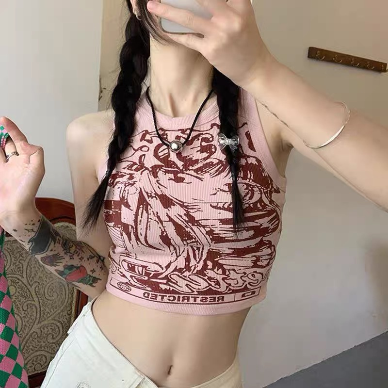 [FREESHIP + VOUCHER] Áo croptop ba lỗ truyện tranh