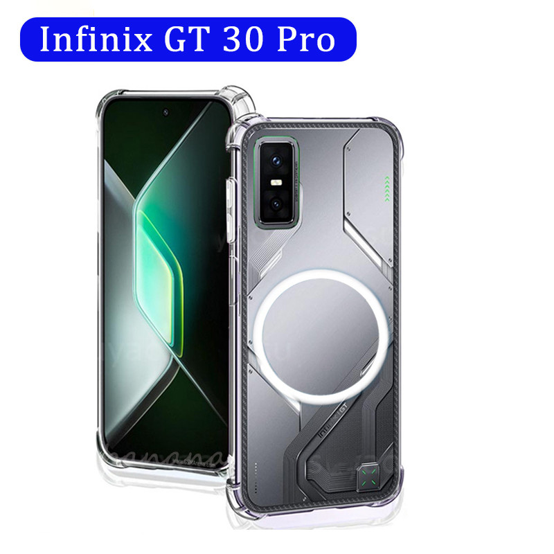 Infinix GT 30 Pro Transparent TPU Shockproof Phone Case With