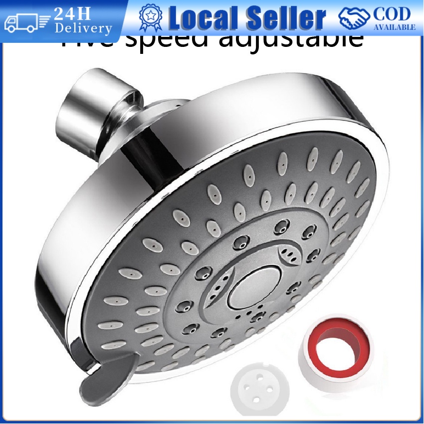 G1/2 High Pressure Bathroom Hand Shower head 4 Inch kepala shower mandi 花洒喷头 Adjustable 5 ...