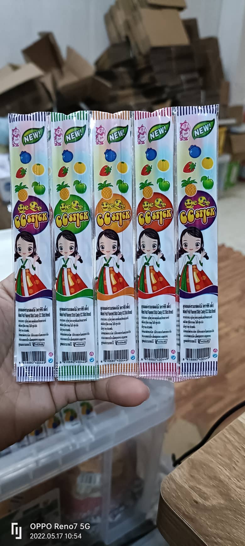 Combo 20 gói Kẹo tăm lạnh cô gái hương vị trái cây thơm ngon