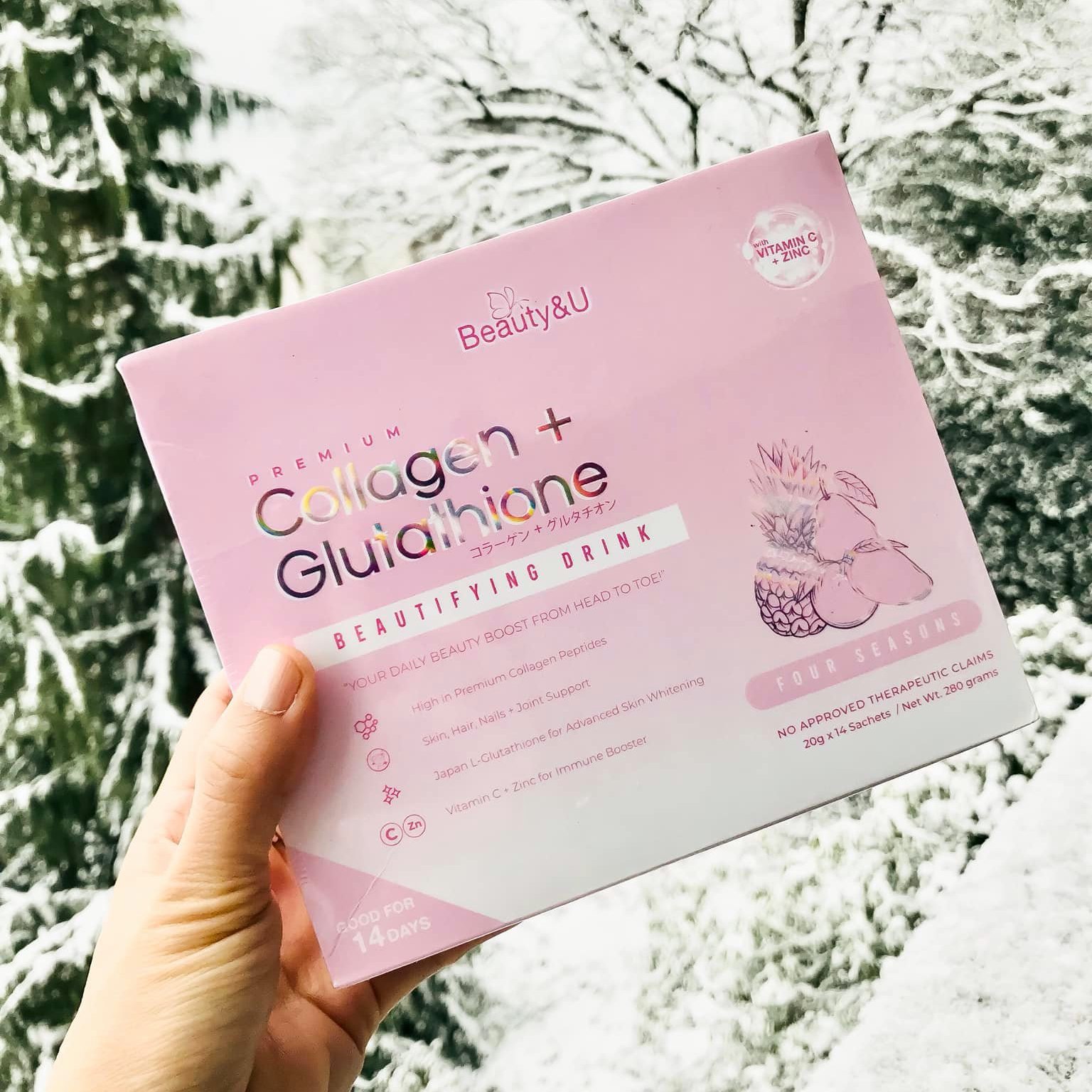 beauty&u collagen glutathione review Beauty&U Premium Collagen + Glutathione Beautifying Drink - 7 Sachets