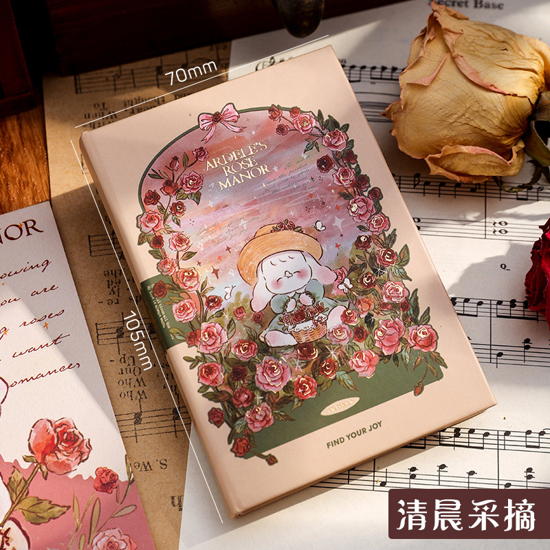 Mini%20Notebook%20Adele's%20Rose%20Manor%20Series%20Blank%20Page%20A7%20Cute%20Pocket%20Book%20Beautiful%20Diary%20Portable%20Student%20Notepad%20-%20Image%202
