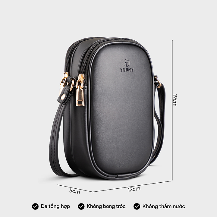 Túi Yuumy (Thời trang nữ đựng điện thoại size 12 - Túi đeo chéo da Seasand YN119)