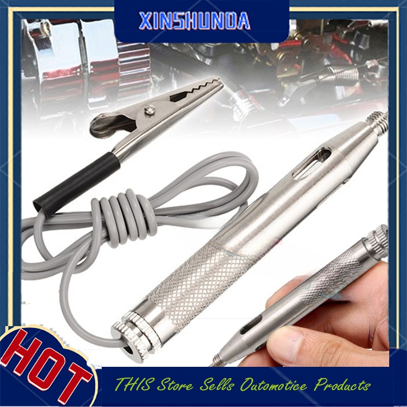 XSD DC 6-24V Auto Car Light Circuit Tester Lamp Voltage Test Pen Detector Probe Motorcycle Test Circuit Tester Light Voltmeter